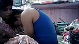 Indian wife kissing on and boobs pressing snapshot 11