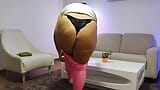 Anprobieren - pawg in yogahosen und pvc-leggings snapshot 14