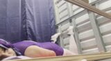 CindiCsissy masturbating in tight purple and white stockings snapshot 16