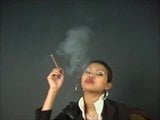 Blouse Collar Up Smoking Girl snapshot 2