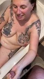 Louise Jarvis wanking off her friend while in the bath. snapshot 2