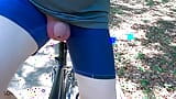 Riding a bike with my cock flashing in a exhibitionist dare snapshot 14