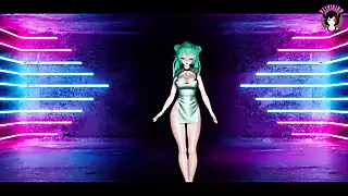 Miku gợi cảm trong chiếc váy trung quốc nóng bỏng nhảy múa + cởi ...