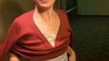 Hot MILF strips in hotel lobby snapshot 1