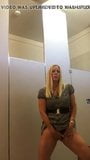 Milf Exibitionist Step Mom Faps in Public Bathroom snapshot 4