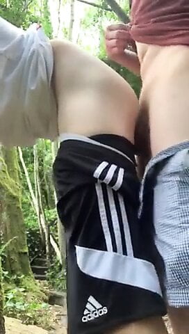 British twink takes cock outdoord