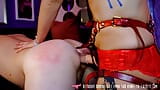 Vends-ta-culotte - Gorgeous dominatrix in sexy lingerie pegging a submissive man with a strapon snapshot 8