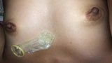 Hooker eats cum from a trash condom snapshot 1