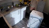 Wife seduces a plumber in the kitchen while husband at work. snapshot 16