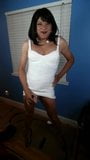 sexy stephanie cd jacks off in white dress snapshot 7