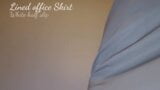 Beige office skirt with white half slip snapshot 1