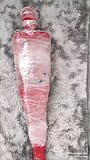 NANA Zentai and plastic 3 layers mummy bondage snapshot 10