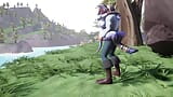 Elf neuken een Draenei-meisje in het land van Azeroth - Warcraft porno-parodie korte clip snapshot 1