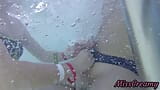 Teen student masturbate my cock in a public pool in front of everyone - it's very risky with people near- MissCreamy snapshot 6
