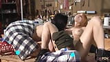 Super sexy chicks with perky tits are having a fascinating lesbian threesome at a dusty workshop snapshot 5