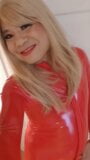 The Little Sissy in Red Catsuit snapshot 15