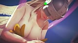 Angewomon vaquera: parodia hentai de Digimon snapshot 16