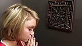 Teen Cheerleader Dakota Sky Kneels at Confessional Gloryhole snapshot 2