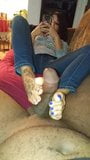 Ebony tatoo feet footjob snapshot 3