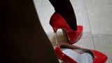 My legs are in nylon pantyhose, with heels and without heels snapshot 7