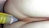 Painfully stretching out my tight arse hole with thick dildo hurt like fuck snapshot 9