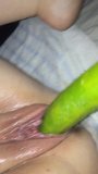 British wife, Cucumber fucking! She loves it! snapshot 8