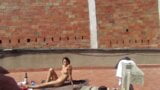 Amateur Couple Fucking on the Terrace, Outside Sex snapshot 1