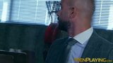 Office workers Bruno Max and Robbie Rojo anal fucking rough snapshot 2