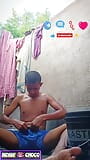 Indian boy bathing nude in public bathroom snapshot 6