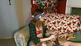 Babyybut gets a tricked into a surprise Christmas present from her step bro blindfolded. snapshot 5