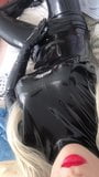 Rubber Doll in Latex Prison Chilling in Bed snapshot 2