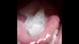 I love to let melt my own frozen cum in my mouth snapshot 5