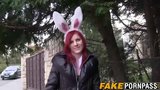 Sexy redhead babe fucked outdoor in her wet juicy cunt snapshot 2