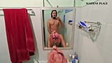 A casus in a public bathroom. Couple pisses on each other and fucks snapshot 7