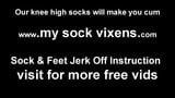 Shoot your cum on my cute little socks JOI snapshot 1