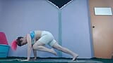 Flash da transmissão ao vivo para iniciantes em ioga - latina com peitos grandes snapshot 13