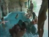 Lucky Guy Gets Handjob from 7 Women in a Pool snapshot 1