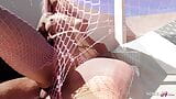 Pink Hair German Teen Penny in Fishnet Stockings Outdoor Sex by older Guy snapshot 19