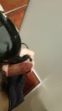 Wanking with a heel shoe in public (fitting room) snapshot 1