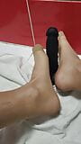 Footjob with dildo in nylons snapshot 8