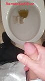 Master Ramon pisses, spits and jerks hot milk in public toilet, lick slave! snapshot 6