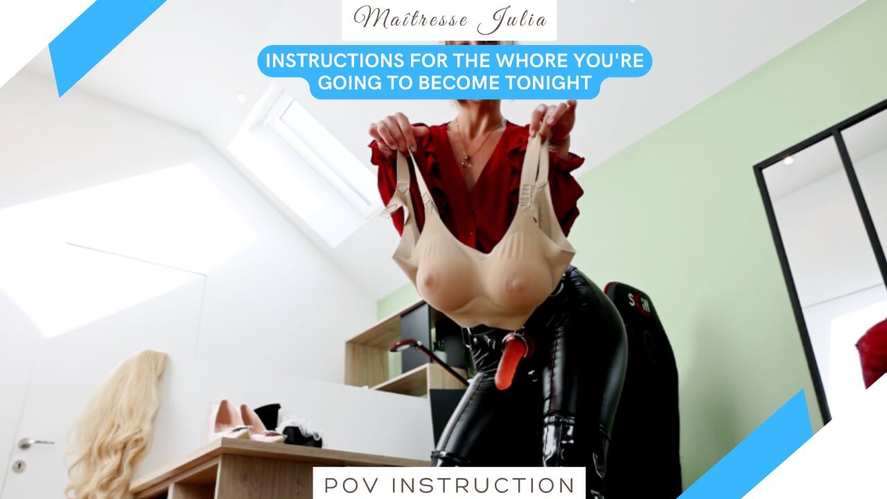 Ikväll blir du en sissy hora för mig och mina flickvänner. Instruktioner POV älskarinna Julia