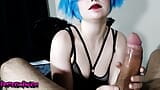 Blue Haired AHEGAO Slut sucks a HUGE COCK snapshot 10