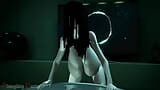Sadako dari cincin menggoyangkan payudaranya yang besar snapshot 14