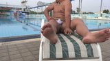 outdoor naked fun at swim pool snapshot 10