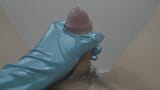 Gentle Cyan Gloved Handjob snapshot 10