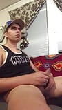 SOLO hot gay twink in Black Tank CUMSHOT snapshot 7