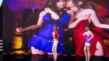 R18-mmd t-ara - 九个半裸者。 tifa Purple aerith snapshot 1