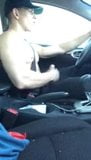 Hot Guy Stroking and Cumming While Driving snapshot 7