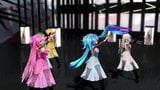 MMD vocaloids in transparent dresses snapshot 2